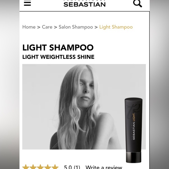 Sebastian Light Shampoo Weightless Shine Shampoo NEW! Full Size - Picture 7 of 15